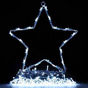 img 3 attached to 🌟 Christmas Outdoor Star String Lights - 335 LED, 8 Lighting Modes Waterfall Lights for Tree Decor, Home Party Wedding Garden Yard Patio Xmas Décor - White