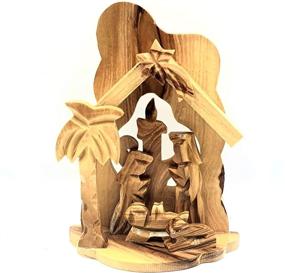 img 4 attached to Zuluf Olive Small Candle Nativity