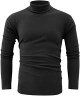 🧥 stylish and cozy: jonivey men's basic turtleneck long sleeve solid knitted t-shirt pullover tops logo