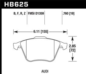 img 1 attached to 🔥 Хаук Перформанс HB625Z.760: Раскройте максимальную производительность с керамическими тормозными колодками.