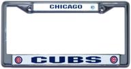 🐻 нержавеющая рамка для автономера chicago cubs mlb chrome white от rico industries: покажите свою командную гордость! логотип