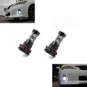 img 3 attached to Enhance Visibility with Super Bright PS19W 12085 5201 PS24W LED Bulb 6000K Xenon White 50W CREE LED for 5202 Fog Light Bulbs