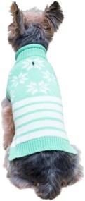 img 1 attached to ❄️ Stay Warm and Stylish with the Stinky G Snowflakes Sleeveless Dog Pet Sweater