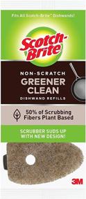 img 1 attached to 🧽 Scotch-Brite Greener Clean Non-Scratch Dishwand Refill Pack - 3 Refills, Fits All Dishwands