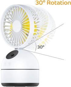 img 1 attached to 💨 Compact Personal Desk Fan: Portable USB Rechargeable Misting Mini Fan with Humidifier Spray, 3 Speeds for Bedroom, Office, Outdoor