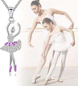 img 3 attached to 🩰 JXJL Silver Ballerina Necklace - Recital Dancer Gift with Ballet Pendant - Ideal for Girls and Women