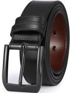 👔 beltox men's casual leather belt (black buckle, size 36-38) - enhanced seo logo