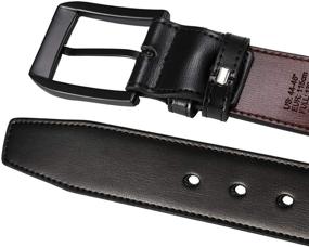 img 1 attached to 👔 Beltox Men's Casual Leather Belt (Black Buckle, Size 36-38) - Enhanced SEO