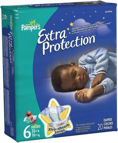 img 1 attached to 👶 Pampers Extra Protection Size 6 Diapers Jumbo Pack - 20 Count (4 Packs)
