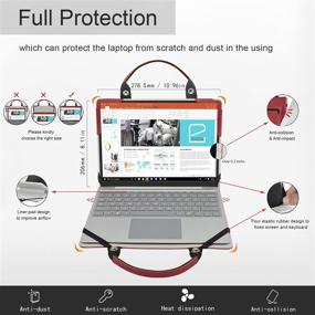 img 1 attached to LiuShan 2 In 1 PU Leather Protective Case Cover Sleeve + Portable Bag For 12