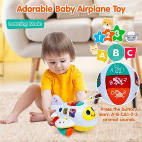 img 3 attached to ✈️ Bump & Go Airplane Baby Toy for 1-Year-Old Boys and Girls - Music, Light-Up, Educational Toddler Toy - Ideal Gift for 6-18 Months - Birthday and Christmas Present for 1 Year Olds