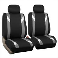 чехол для отдельного переднего сиденья fh group fb033gray102 (современный дизайн, совместим с подушкой безопасности, комплект из 2-х штук, цвет серый) логотип