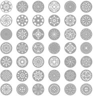 🎨 mandala dotting tools: 42 pack stencil flower stencils for diy rock painting & canvas art projects, reusable & perfect for a flawless finish logo