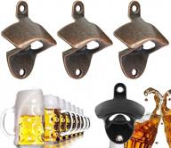 🍒 cherry juilt 3 pack bottle opener set - rustic vintage look for kitchen, cafe, bars (d) логотип