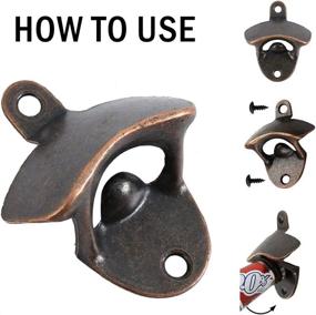 img 1 attached to 🍒 Cherry Juilt 3 Pack Bottle Opener Set - Rustic Vintage Look for Kitchen, Cafe, Bars (D)