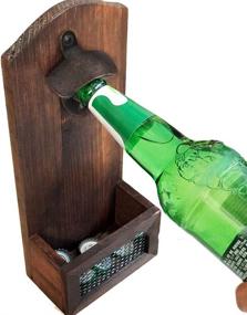 img 2 attached to 🍒 Cherry Juilt 3 Pack Bottle Opener Set - Rustic Vintage Look for Kitchen, Cafe, Bars (D)