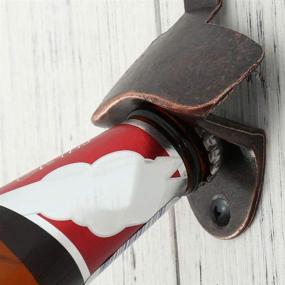 img 3 attached to 🍒 Cherry Juilt 3 Pack Bottle Opener Set - Rustic Vintage Look for Kitchen, Cafe, Bars (D)