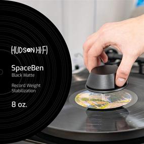 img 3 attached to 🎵 Hudson Hi-Fi SpaceBen Вес рекорда Стабилизатор: Премиум 8-унций Виниловый Весовой Привод - Стильный LP Стабилизатор с Защитной Кожаной Подушкой - Улучшает Аудио Производительность - Подходит для Любого Проигрывателя - Черный Матовый