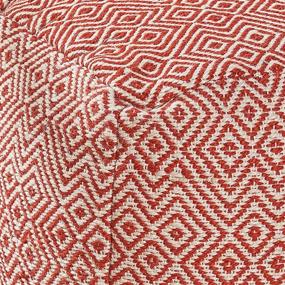 img 1 attached to 🔴 Ivory with Red Christopher Knight Home Adkins Indoor Modern Boho Pouf: Chic and Stylish Interior Accent
