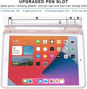 img 2 attached to 📱 Premium Rosegold Standing Cover for iPad 10.2 inch (9th Gen), (7th Gen), (8th Gen) - Auto Wake/Sleep Feature Included!