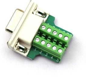 img 2 attached to CenryKay DB9 Solderless RS232 D-SUB Serial To 9-Pin Port Terminal Male Adapter Connector Breakout Board With Case Long Bolts Tail Pipe (2PCS Female)