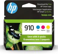 🖨️ original hp 910 cyan, magenta, yellow ink cartridges (3-pack) compatible with hp officejet & officejet pro series, instant ink-eligible (3yn97an) логотип
