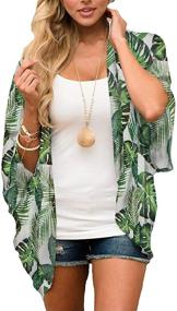 img 4 attached to Tropical Hawaiian Women's Chiffon Cardigans: Stylish Clothing for Women