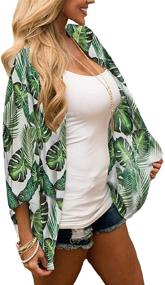 img 2 attached to Tropical Hawaiian Women's Chiffon Cardigans: Stylish Clothing for Women