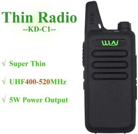 img 3 attached to Mini Handheld UHF Walkie Talkie Transceiver Radio - WLN KD-C1, 400-470 MHz