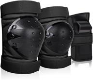 🛴 dekinmax knee elbow pads - youth & adult protective gear set with 3-in-1 kneepads, wrist guards - ideal for biking, skating, rollerblading, and scooter activities logo