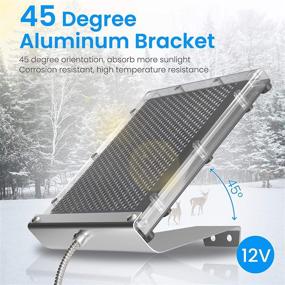 img 1 attached to ⚡ Waterproof 12V 1.7W Solar Panel with Mounting Bracket & Alligator Clip for Deer Feeder - Battery Charger and 12 Volt Solar Panel Combo
