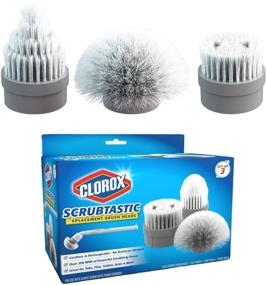 img 4 attached to Clorox 1616 Scrubtastic Brush Head Replacements (Set of 3), White