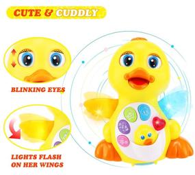 img 2 attached to 🦆 Zooawa Musical Duck Toy for Toddlers 1-3 Years – Christmas Baby Preschool Learning Toy with Music and Lights, Infant Light Up Dancing Toy for 1 Year Old Baby Toddler