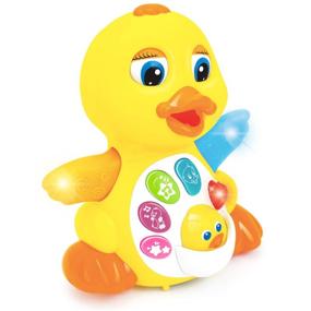 img 4 attached to 🦆 Зоаua Музыкальная игрушка-утка для детей от 1 до 3 лет - Рождественская игрушка для малышей с музыкой и светом, светящаяся игрушка для малышей 1 год
