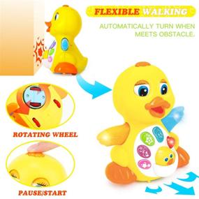 img 3 attached to 🦆 Zooawa Musical Duck Toy for Toddlers 1-3 Years – Christmas Baby Preschool Learning Toy with Music and Lights, Infant Light Up Dancing Toy for 1 Year Old Baby Toddler
