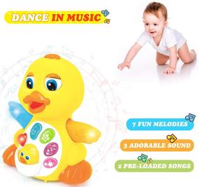 img 1 attached to 🦆 Zooawa Musical Duck Toy for Toddlers 1-3 Years – Christmas Baby Preschool Learning Toy with Music and Lights, Infant Light Up Dancing Toy for 1 Year Old Baby Toddler