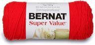 🧶 пряжа bernat super value, 7 унций, плотность 4, средняя пряжа, настоящий красный - высококачественная пряжа для всех рукоделий логотип