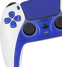 img 2 attached to 🎮 TOMSIN PS5 Controller Replacement Button Set - Translucent Blue Faceplate Cover, D-pad, Action Buttons, with Repair Tools