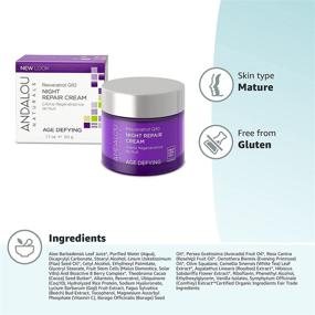 img 2 attached to 🌙 Andalou Naturals Resveratrol Q10 Night Repair Cream for Dry Skin: Reducing Fine Lines, Wrinkles, and Achieving a Youthful, Smooth Complexion - 1.7 Ounce