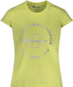 img 3 attached to 👚 Champion Heritage Sleeve Script Collage Girls' Apparel and Tops, Tees & Blouses