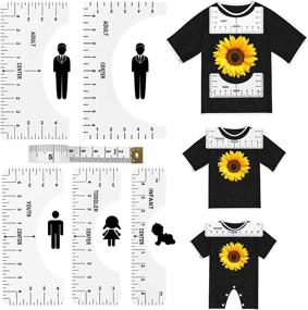 img 4 attached to 👕 OKUPAN Tshirt Ruler Guide: Premium PVC Tool for Perfect Vinyl Alignment & Heat Press on T-Shirts - White (6 Pcs)