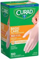 curad basic care vinyl exam gloves - affordable 50 ct medical gloves for enhanced protection logo