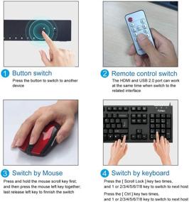 img 2 attached to 🔁 AIMOS USB 2.0 USB Switch Selector - 8 in 4 Out USB Printer Sharer & Switch Box for Mouse, Keyboard, Scanner, Printer, Etc