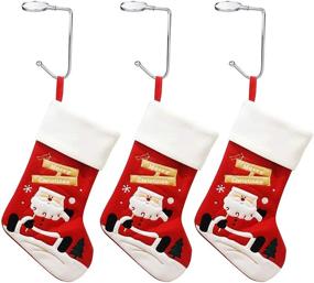 img 1 attached to Silver Christmas Stocking Holders for Mantle Hooks - Non-Slip Safety Grip Fireplace Hooks for Christmas Party Decoration (Set of 6)