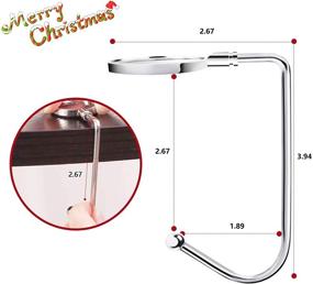 img 3 attached to Silver Christmas Stocking Holders for Mantle Hooks - Non-Slip Safety Grip Fireplace Hooks for Christmas Party Decoration (Set of 6)