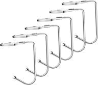 silver christmas stocking holders for mantle hooks - non-slip safety grip fireplace hooks for christmas party decoration (set of 6) logo