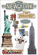 3-pack new york city paper house productions stdm-0011e 3d cardstock stickers logo