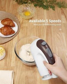 img 2 attached to Ultra Powerful 300W DmofwHi Hand Mixer with 5 Speeds & 6 Attachments - Ideal for Versatile Kitchen Tasks!