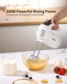 img 3 attached to Ultra Powerful 300W DmofwHi Hand Mixer with 5 Speeds & 6 Attachments - Ideal for Versatile Kitchen Tasks!