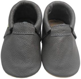 img 3 attached to 👶 SAYOYO Baby Soft Sole Leather Shoes: Stylish Footwear for Infants and Toddlers